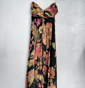 NWT Xhilaration Floral Strapless  Maxi Dress  Size XS